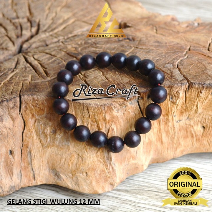 Gelang Kayu Stigi Wulung Laut Asli Hitam Original Natural untuk Pria Wanita