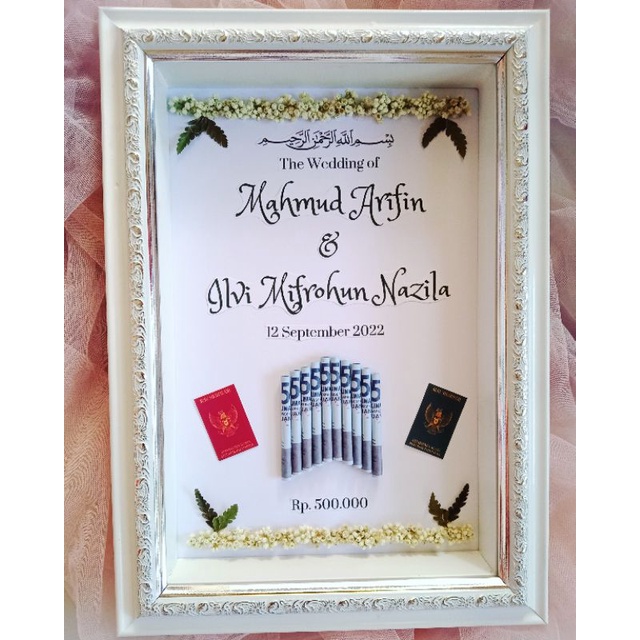 Mahar pernikahan murah. mahar simpel. mahar unik. mahar cantik. ukuran 25x35cm