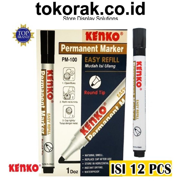 

Segera Miliki Spidol Permanent Kenko Pm100 Isi 12Pcs - Permanent Marker - Whiteboard Hemat