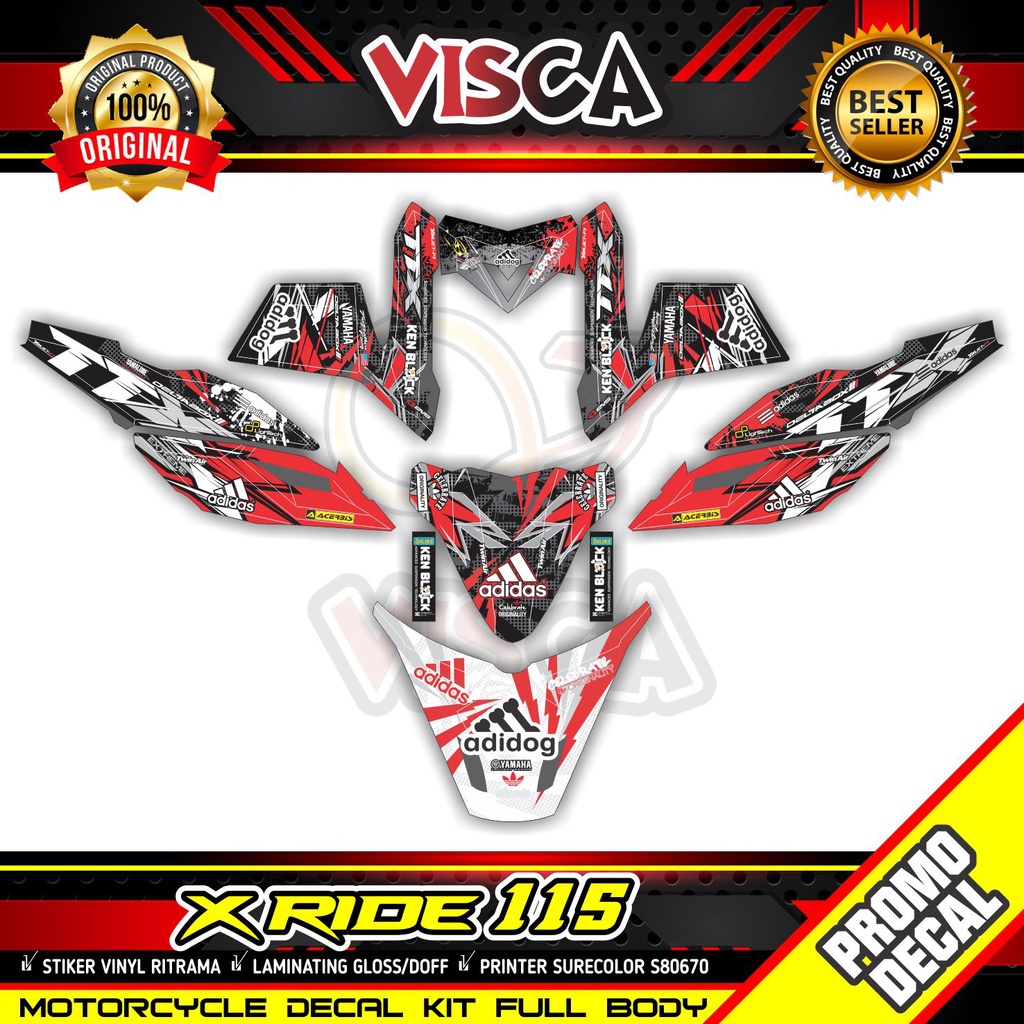 Decal X Ride 115 Full Body Stiker X Ride 115 Full Body Striping X Ride 115 Full Body Decal Hologram 