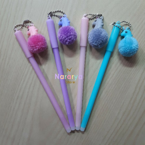 

2x Gel Pen Unicorn Pom2 / Gel Pen Karakter / Gel Pen Lucu / Pulpen Lucu / Alat Tulis Sekolah