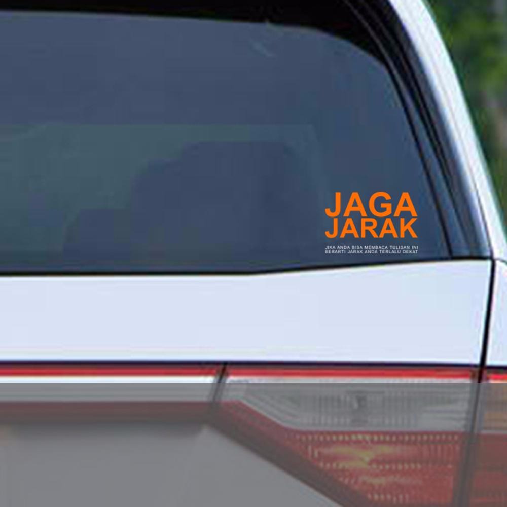 Stiker Pengaman Mobil JAGA JARAK Kaca Body Cutting Sticker Safety