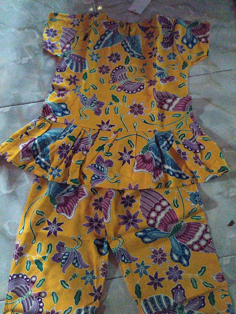 Setelan Anak Perempuan Batik Pekalongan Murah Size 5 Tahun