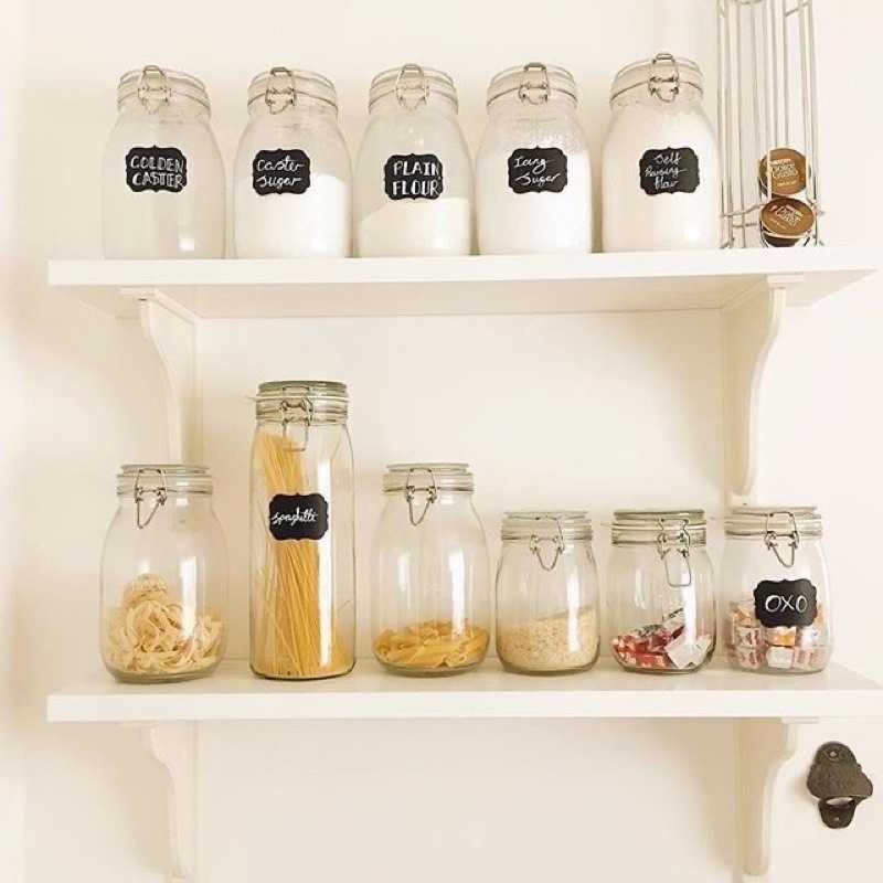 Stoples Kaca Kekinian / Toples Kaca Dengan Tutup / Jar Food Food Grade