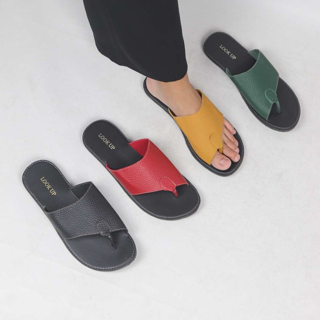 Sandal Papirut Look Up  Sandal Wanita Papirut Murah COD Sandal Kulit Jepit Jempol PSHBRS - BRISIA