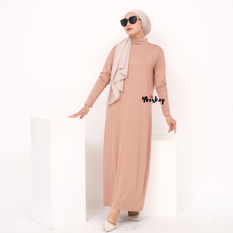 Manset Gamis Lengan Kerah Tinggi Bahan Kaos Rayon Super Adem/Inner Gamis Kaftan Abaya