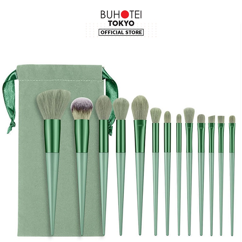 BUHOTEI 13pcs Kuas Makeup Set Kosmetic Brush Powder Eye Shadow Foundation Blusher Blending Beauty KS131