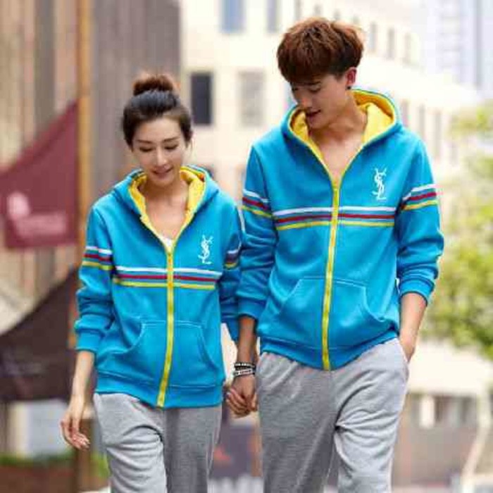 [ neww ]  Cp Jkt YSL Turquise LT  jaket couple babyterry turquise