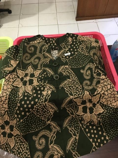 Blouse 208 Aac# Atasan Batik Wanita Lengan Pendek Bahan Katun Stretch