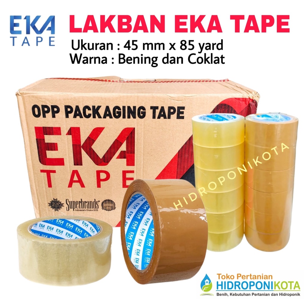 lakban bening 48 mm x 85 yard - lakban coklat 48 mm x 85 yard - lakban eka tape