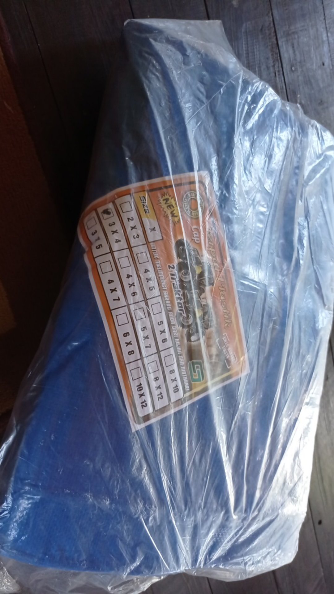 Terpal Plastik A4 & A5 3mx4m Korea Traktor/2traktor/raja/gajah/2truk