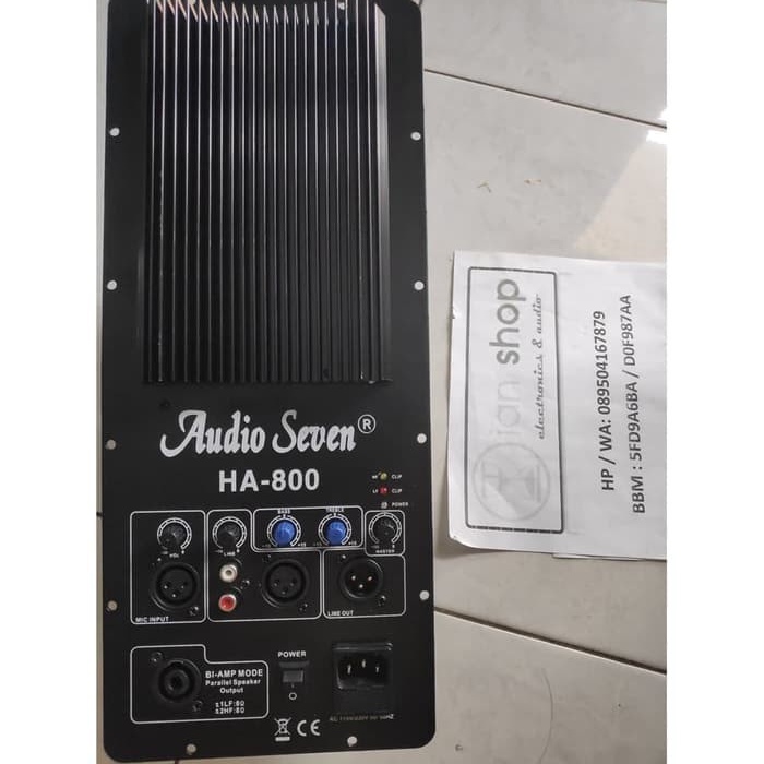 Kit Power Speaker Aktif Monitor Floor Audio Seven Model Huper HA-800 HA800 HA 800 1000 Watt 38x16 cm
