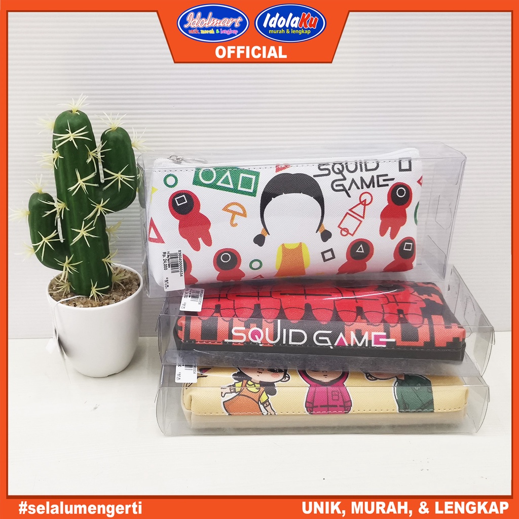 IDOLMART Pen Case Karakter Squid Game / Tempat Pensil Anak Sekolah Lucu Surabaya