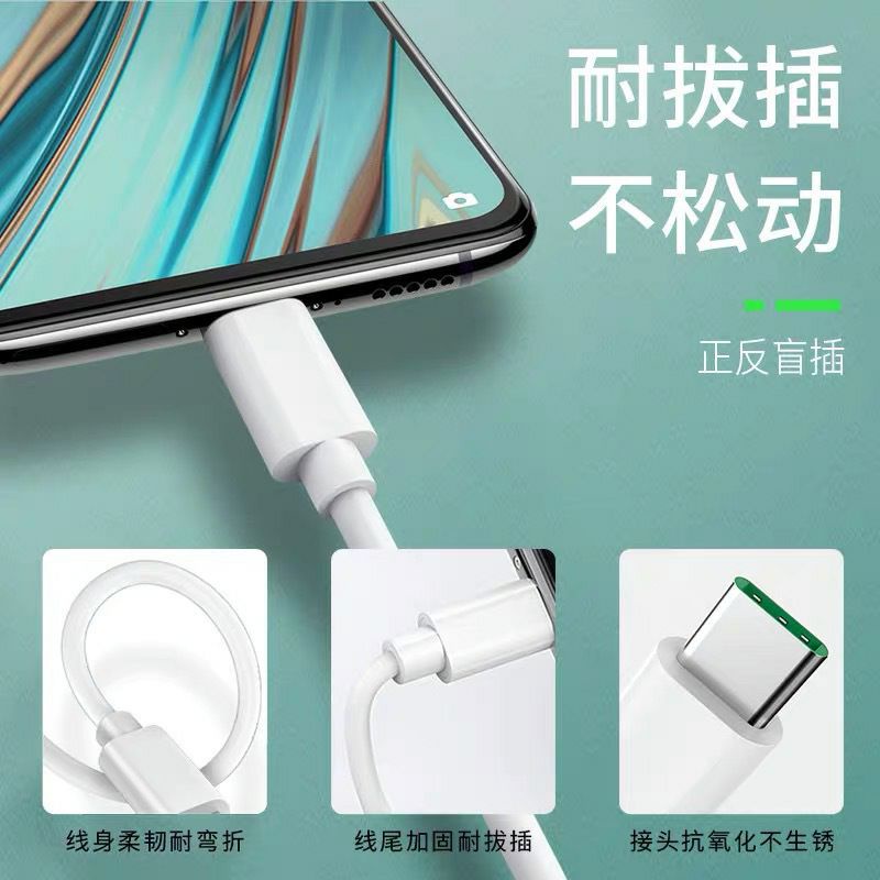 KABEL DATA OPPO VOOC TYPE C USB  FAST CHARGING ORIGINAL 100%