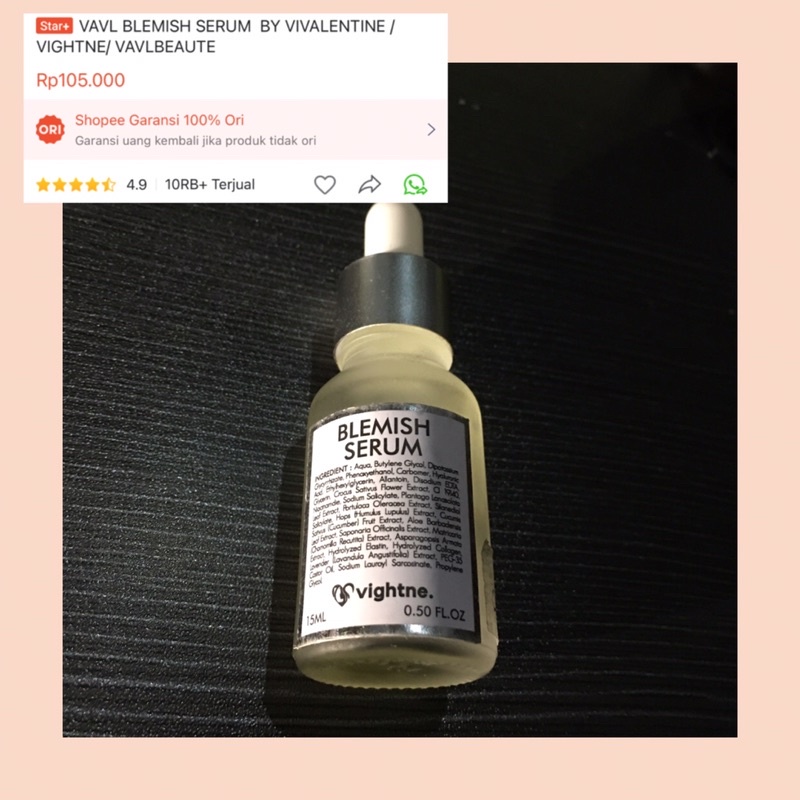 PRELOVED BLEMISH SERUM BY VAVL / PRELOVED SERUM VAVL / PRELOVED VAVL