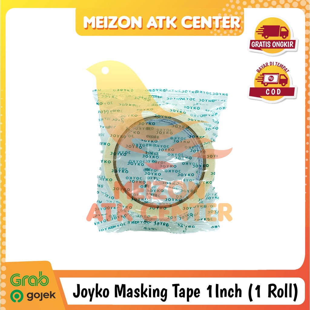JOYKO Masking Tape 1inch 24mm x 20m Lakban Kertas [1 ROLL]