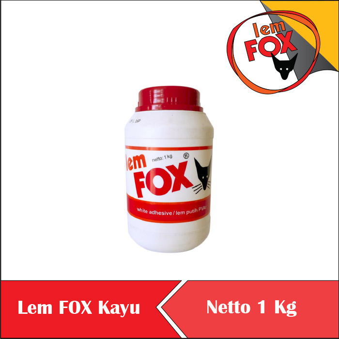 

LEM FOX PUTIH 1 KG LEM PVAC BOTOL SERBAGUNA LEM PLAMUR PLAMIR LE