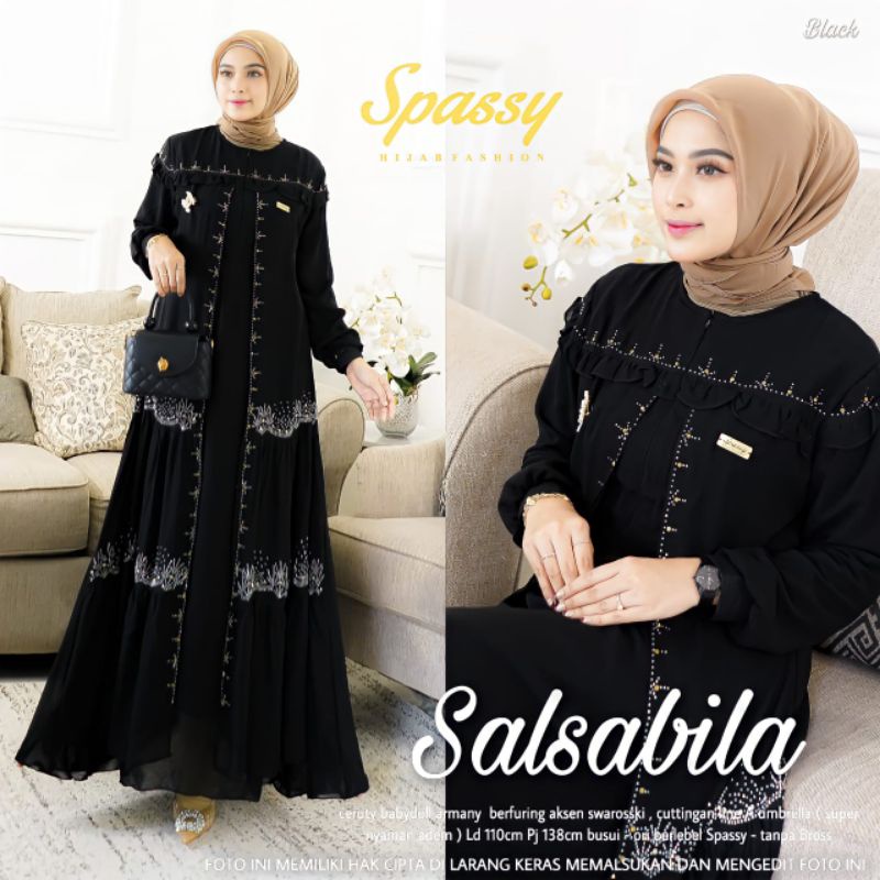 Salsabila- Restock Gamis Wanita Salsabila Dewasa// Ori by Spassy