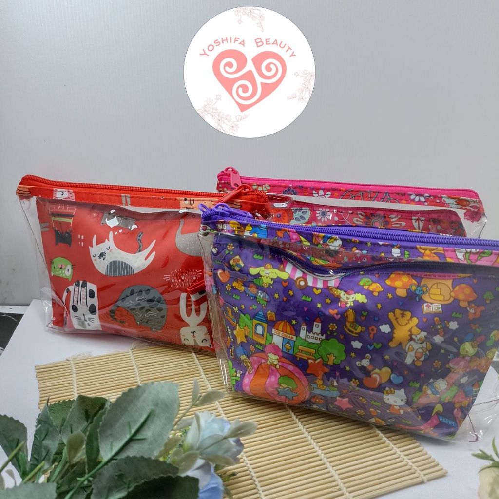 Pouch Kosmetik 2 in 1 | Tas Kosmetik Isi 2 | Tas Kosmetik 2in1