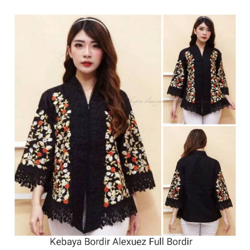 Kebaya Encim Senada Modern Alexuez Full Bordir/Kebaya Bordir