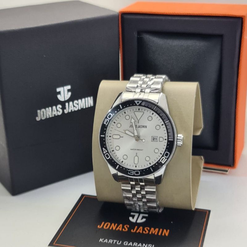 Jam Tangan Pria Fashion Analog Jonas Jasmin JJ 5305 Rantai Original