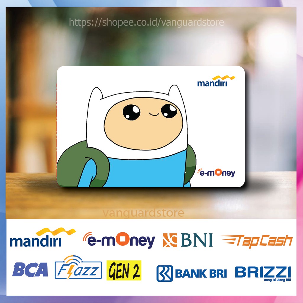 KARTU E MONEY E TOLL FINN MANUSIA ADVENTURE TIME ANIME 32 EMONEY MANDIRI FLAZZ BCA TAPCASH BRIZZI