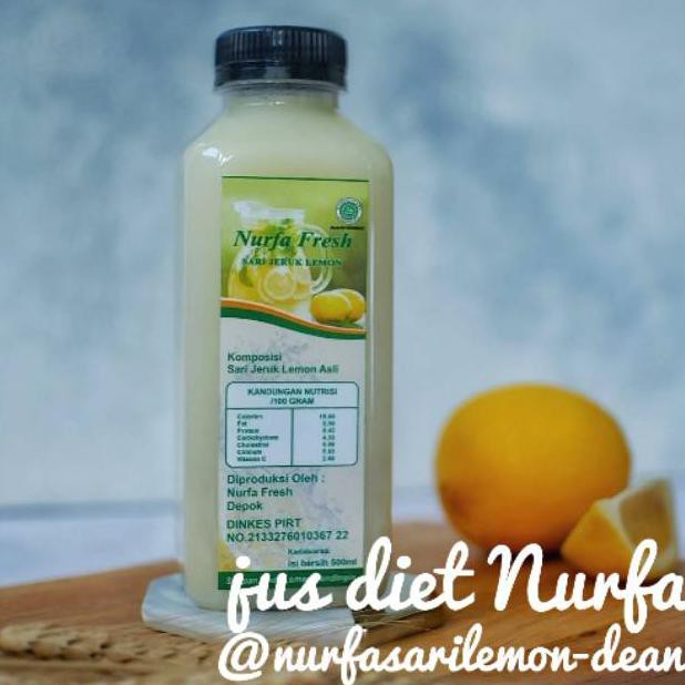 

( BISA COD ) MINUMAN DIET SEHAT ALAMI Nurfa Sari Lemon 250ML/SARI LEMON ASLI/NURFA FRESH/LEMON