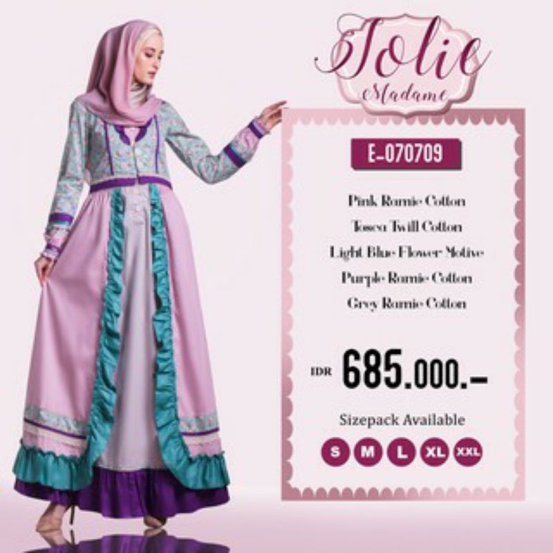 ESME E-070709 Dress It Up / Esme Bestseller / Gamis Esme terbaru / Gamis Wanita Jepang