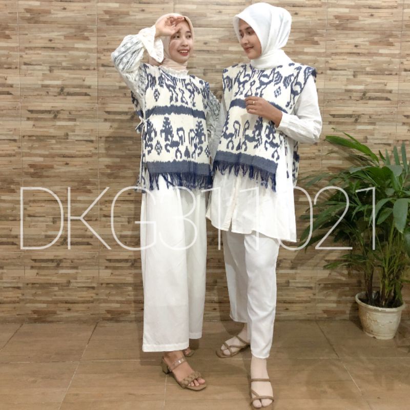 [READY STOCK] Vest tenun troso, rompi ethnic motif sumba original