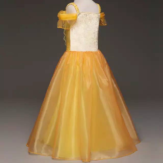 Baju kostum dress princess belle anak hadiah ulang tahun anak