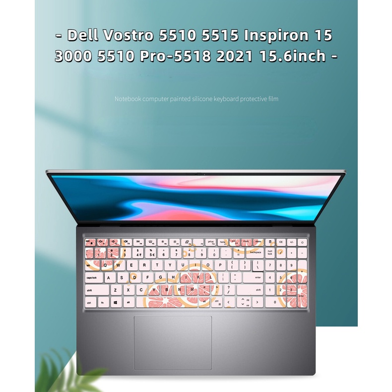 Film Pelindung Keyboard Motif Kartun Bunga Untuk Dell Vostro 5510 5515 Inspiron 15 3000 5510 Pro-5518 2021 15.6 Inch