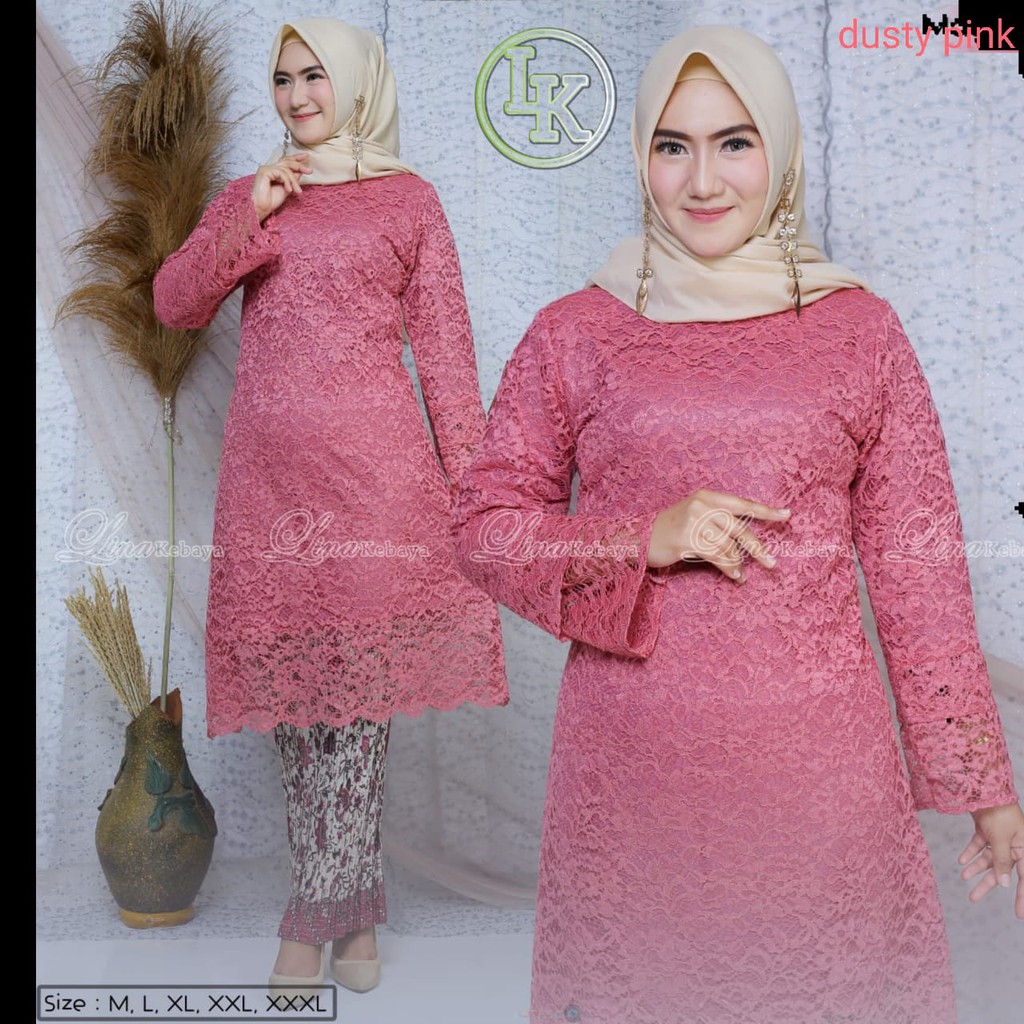 RES&gt; BAJU KEBAYA JUMBO / SET KEBAYA TUNIK BRUKAT JUMBO / BAJU KEBYA BIG SIZE / KEBAYA BRUKAT MODERN