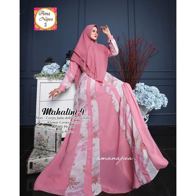 mahalini24 gamis syari gamis syar'i gamis set jilbab