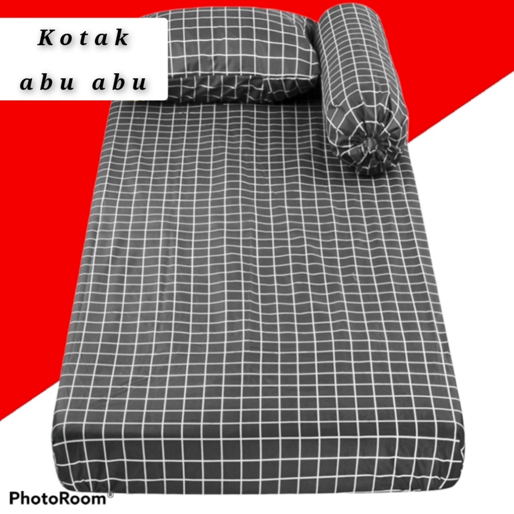 RB sprei 120x200 motif bendera amerika sudut karet kotak kotak dan emily hitam navy pink biru dan