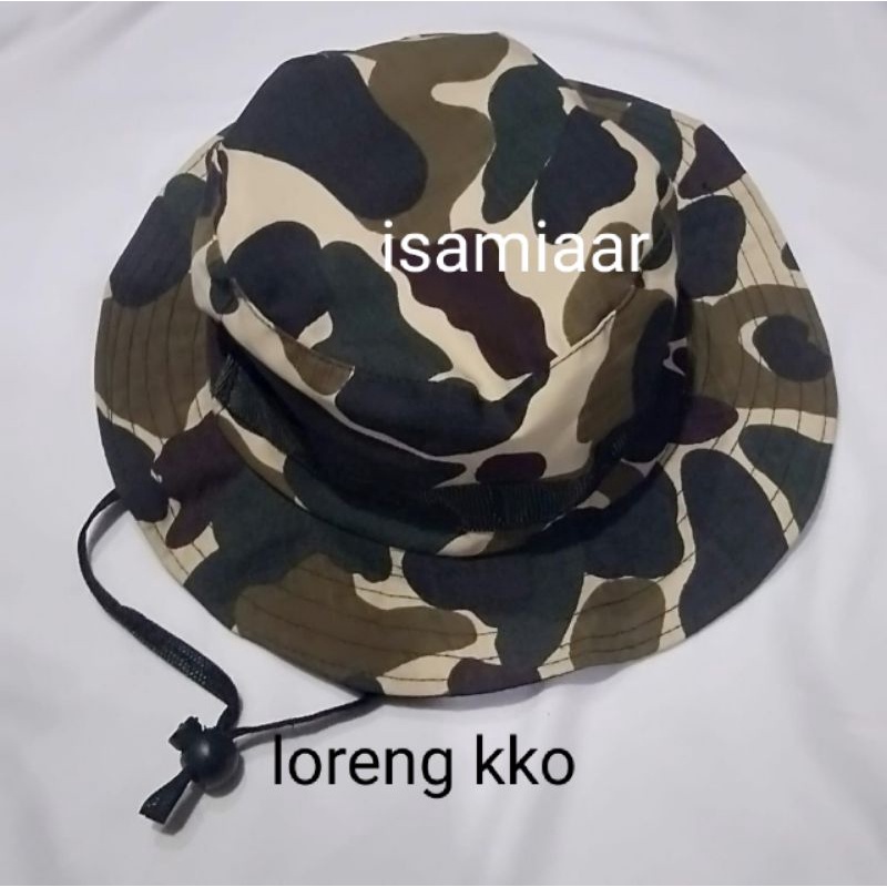 TOPI RIMBA LORENG MALVINAS//BAHAN PALBET //ANTI AIR //TIDAK TEMBus