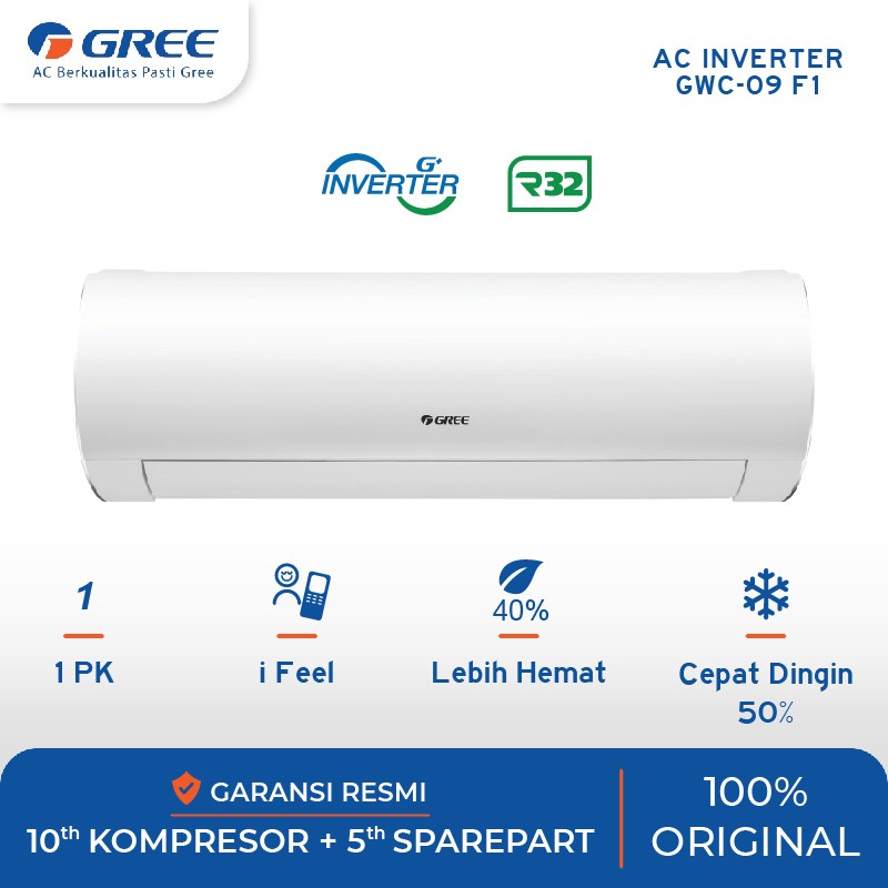 AC Gree Inverter 1PK GWC09F1 GWC 09F1