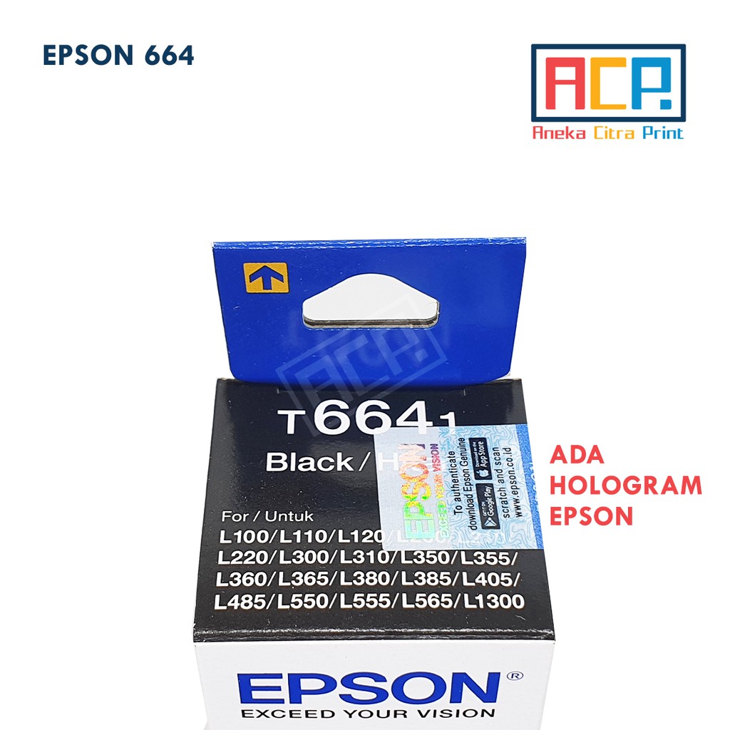 Tinta Epson Original 664 4 Warna ( set ) L100 L110 L120 L200 L210 L220 L310 L350 L360 L365 L1300