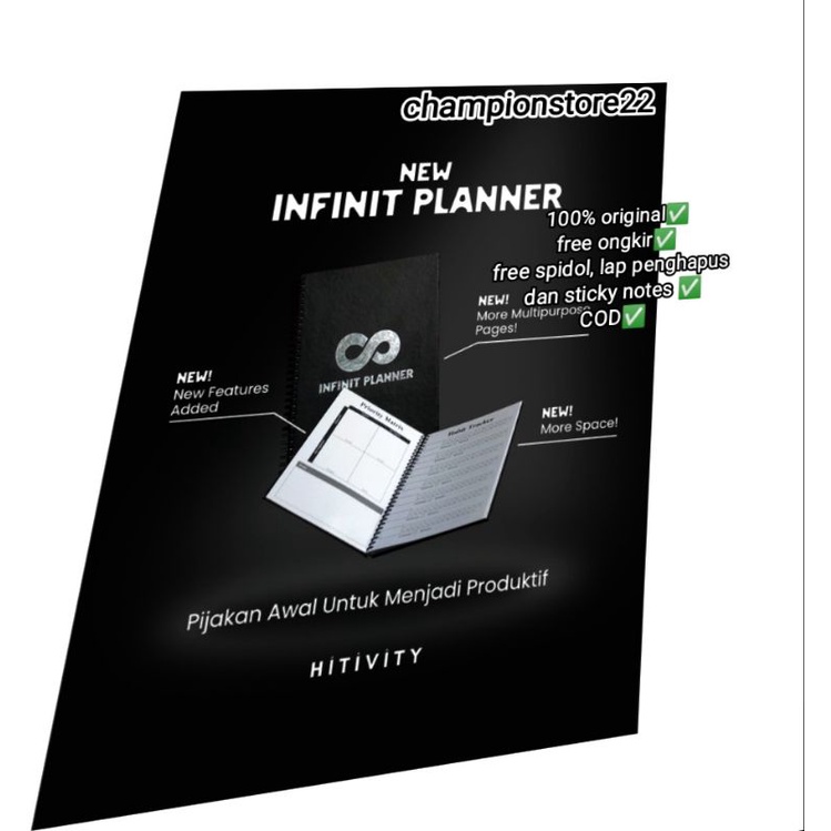 NEW INFINIT PLANNER buku catatan dapat dihapus jurnal agenda notes erasable notebook produktif