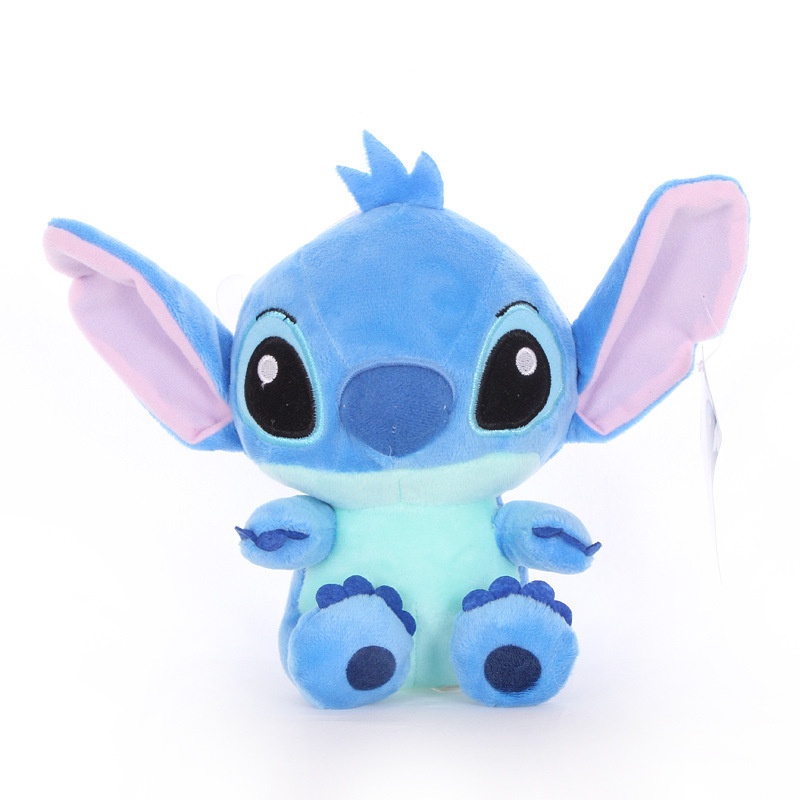 Mainan Boneka Stuffed Plush Kartun Stitch Disney Ukuran 12CM 18CM Untuk Hadiah Ulang Tahun Anak