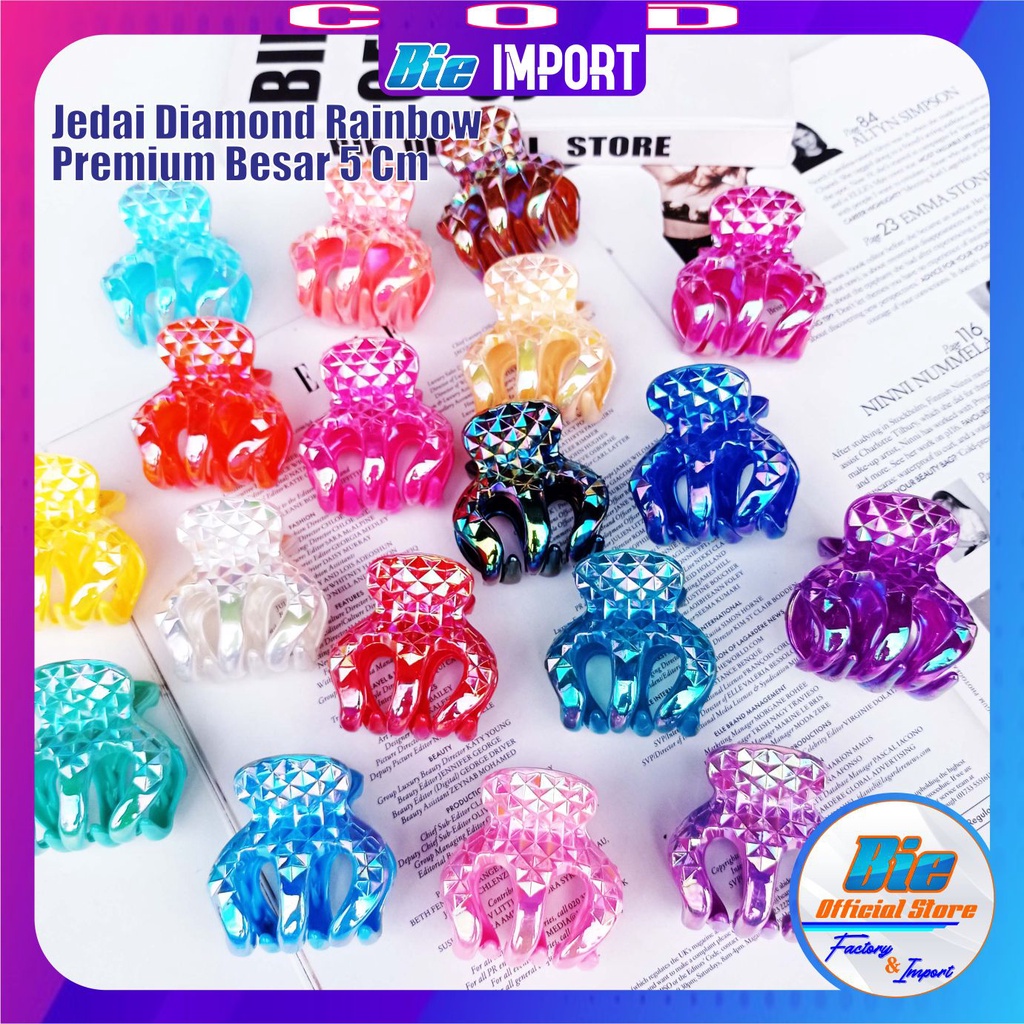 Jepit Jedai Bangkok Ori Besar Model Diamond Color Premium Impor Best Seller