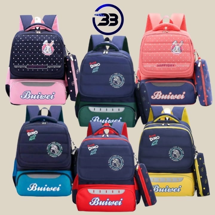 BATOSAI BUIWEI - Tas Ransel Anak Sekolah Karakter Fashion Kids Backpack Cute Murah Batam Tas Kanvas