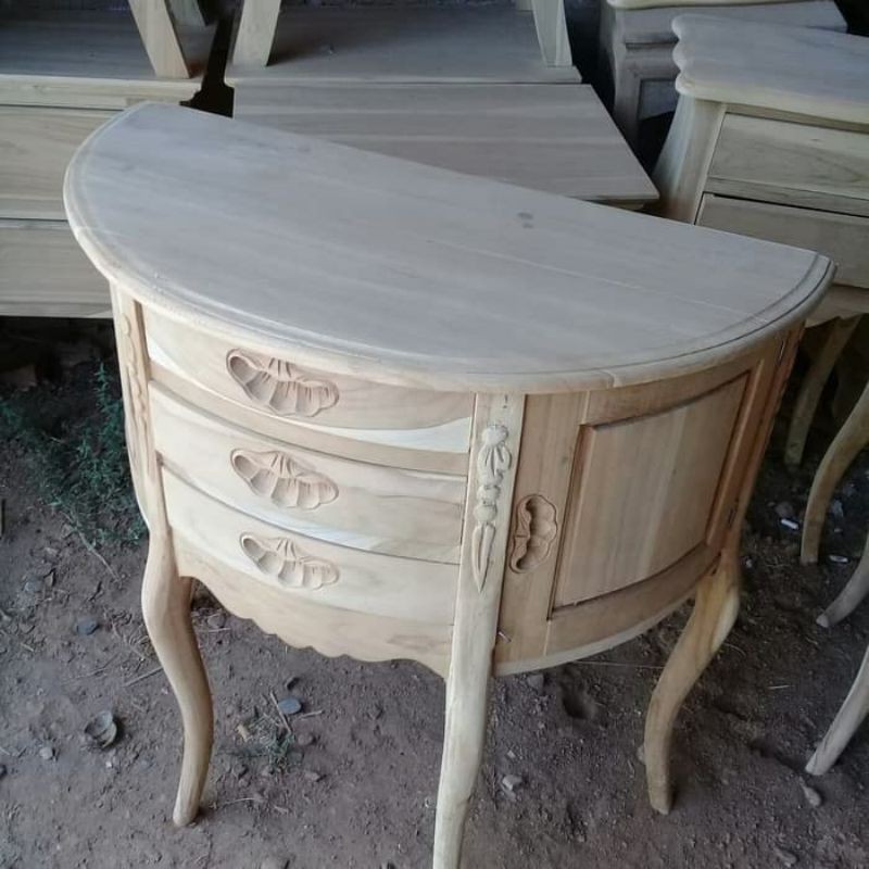 nakas setengah lingakaran MENTAH/FUNITURE JATI/MEBEL JATI/MEJA JATI/INDOOR MEBEL