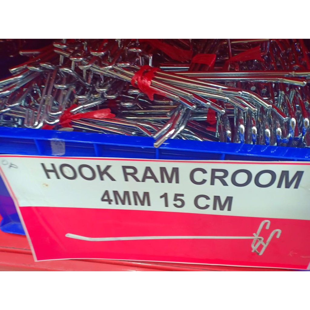 Cantolan Aksesoris 10 ,15 Cm Gantungan STICK Ram Hook  Besi Tebal Tokopelanginicer