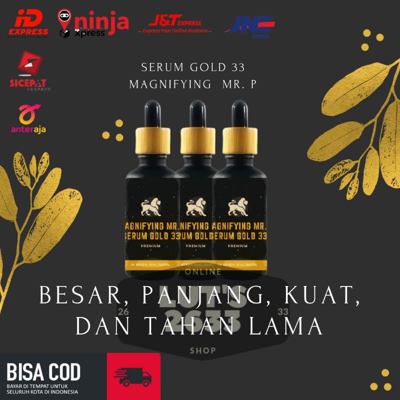 MAGNIFYING MR.  P SERUM GOLD 33 BESAR+PANJANG+KOKOH 100% ORIGINAL AMPUH