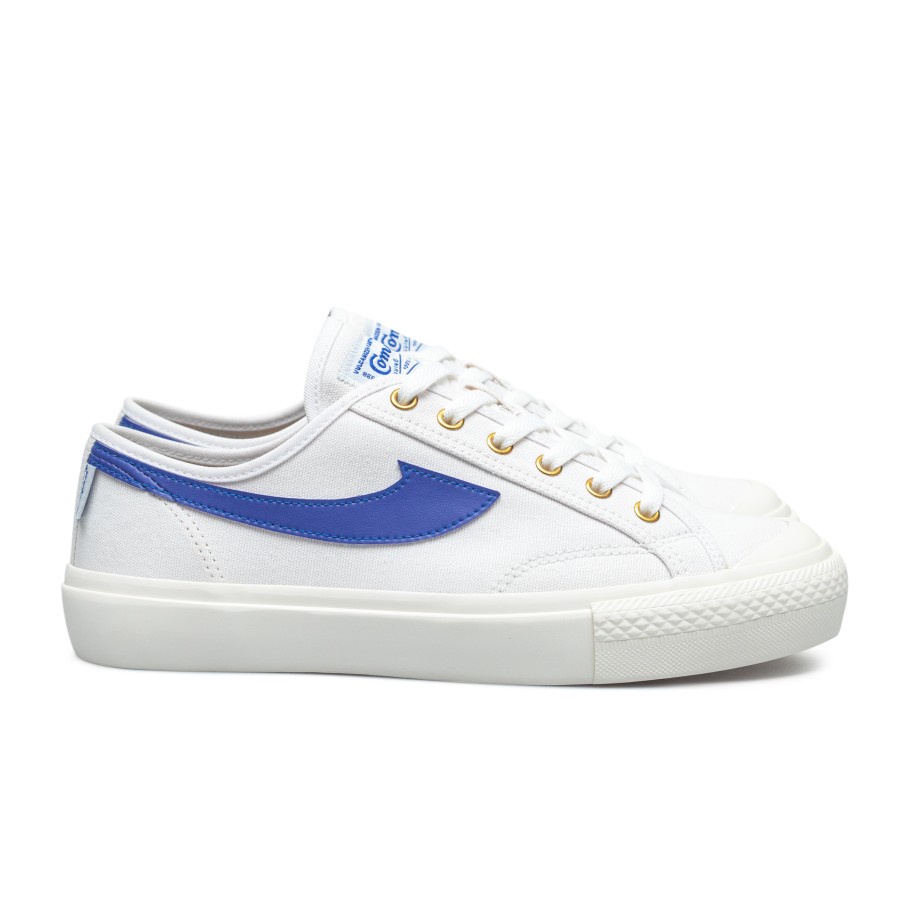 Sepatu Compass Gazelle Series Low (Black White/White Red/Cappuccino/Blue Sky/Red Gum/Grey)-White Blue