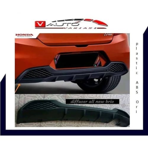 [Eksterior Mobil] DIFFUSER BRIO RS 2019 SPOILER BUMPER BELAKANG ALL NEW BRIO