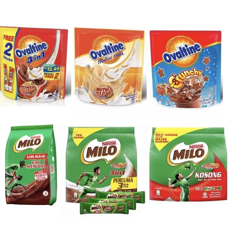 

❀ Milo Malaysia / Ovaltine Malted Milk / Milo Gao Siew Dai Singapore / Ovaltine 3in1 Malaysia sachet ↢