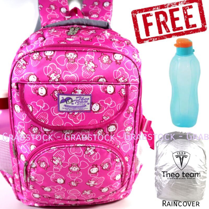 Ransel Laptop Girl Raincover Free Botol Minum Grabstock