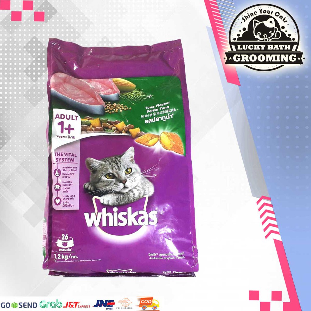 whiskas mackarel makanan kucing kering