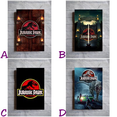 Poster film Jurassic Park | hiasan dinding klasik retro vintage